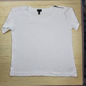 JONES NEW YORK White Shoulder Zip TShirt